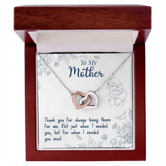 Thank You For Always Being There - Interlocking Hearts Necklace